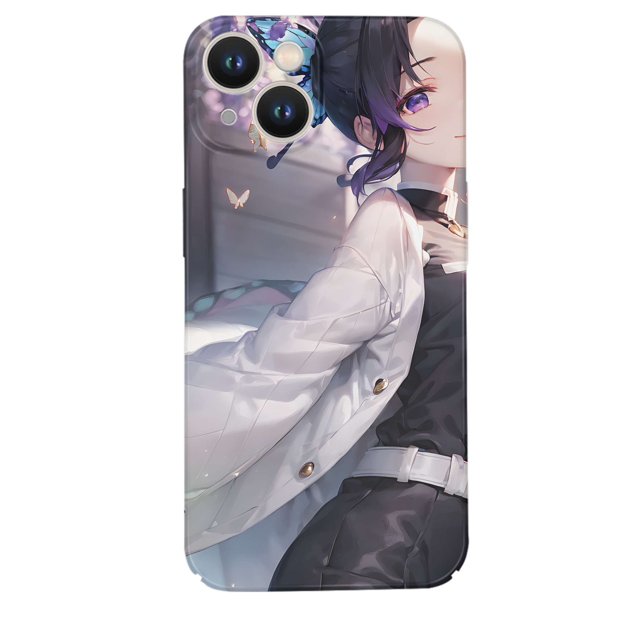 （画像用） 鬼滅の刃（きめつのやいば）蟲柱-胡蝶 しのぶ／こちょう しのぶ Kochou Shinobu 【iPhone 14シリーズ対応】ハードケース
